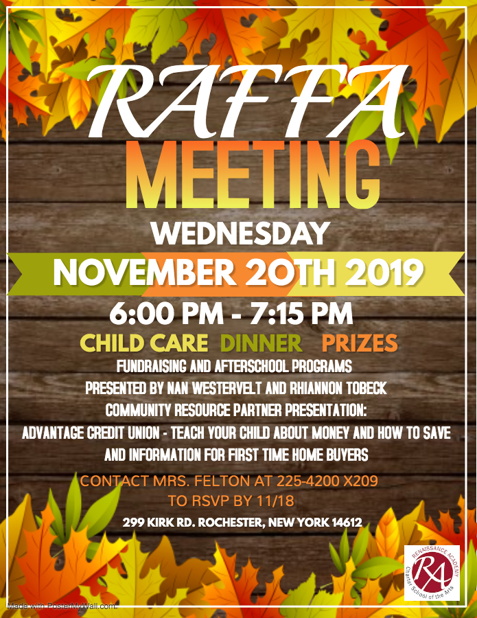 RAFFA Meeting 11/20/19